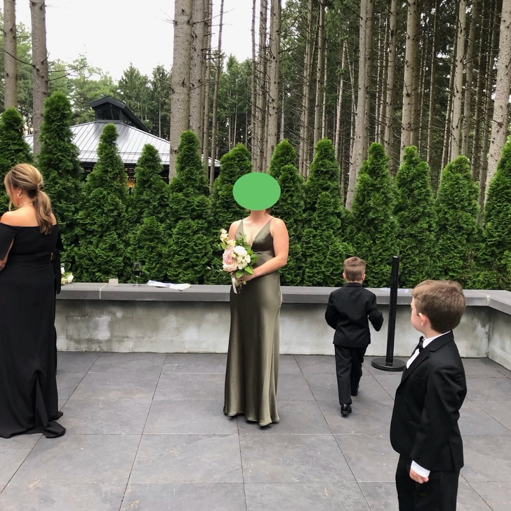 Jenny Yoo Eloise Bridesmaid Dress in Olive - Picture 4 of 12